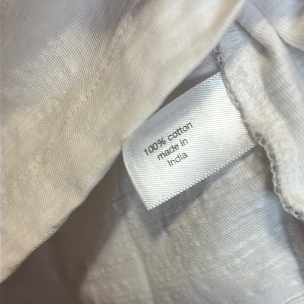 Lane Bryant White Relaxed Eyelet Lace Collar Blouse EUC 26/28 - Picture 3 of 7